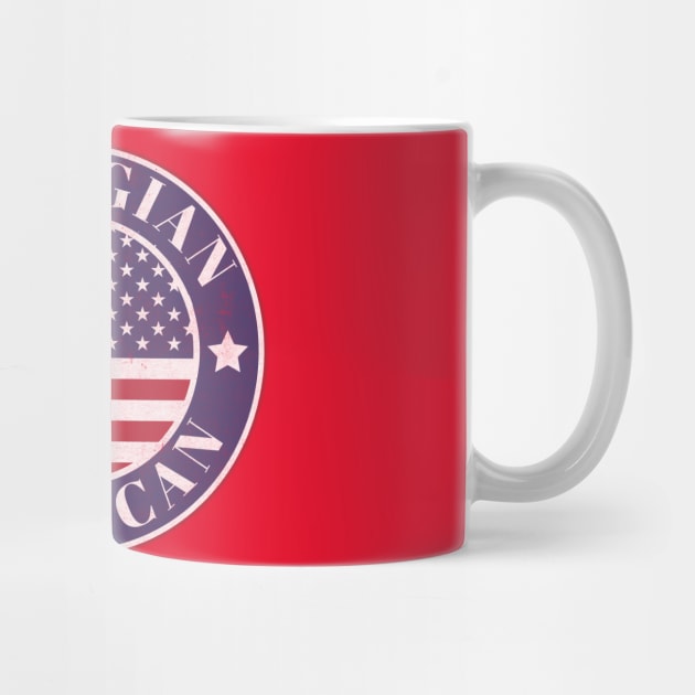 Proud Georgian-American Badge - Georgia Flag by Yesteeyear